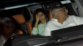 Janhvi Kapoor snapped with dad Boney Kapoor