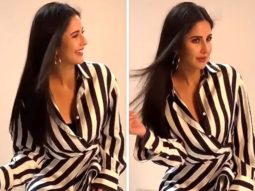 Katrina Kaif makes a sartorial statement with stripes and monochrome as she sports chic black and white shirt dress worth Rs.1 Lakh