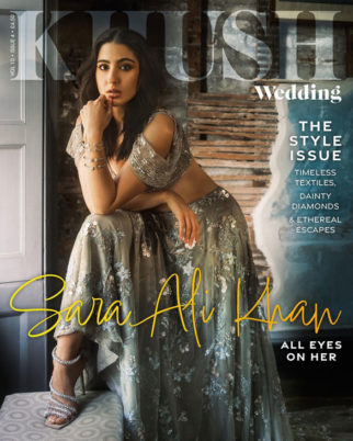 Sara Ali Khan on the cover of First Look Khush Wedding