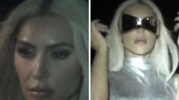 Kim Kardashian breaks the internet posting video of her Metallic cut-out monokini and futuristic sunglasses