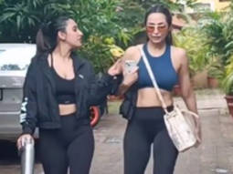 Malaika Arora and Akansha Rajan spotted together leaving gym