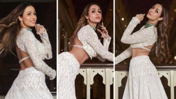 Malaika Arora’s pristine white lehenga from Kunal Rawal’s pre-wedding bash is all things perfect