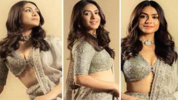 Mrunal Thakur wows in sparkly silver Jayanti Reddy lehenga for Sita Ramam promotions