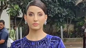 Nora Fatehi gives Ariana Grande vibes in blue outfit