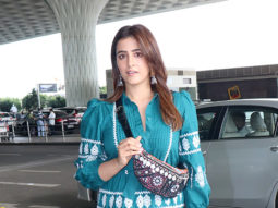 Nupur Sanon snapped in a blue outfit at the airport