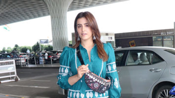 Nupur Sanon snapped in a blue outfit at the airport