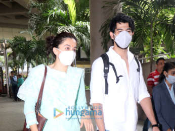 Photos: Do Baaraa team Taapsee Pannu, Pavail Gulati, Anurag Kashyap, Ekta Kapoor spotted at the airport