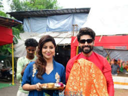 Photos: Gurmeet Choudhary and Debina Bonnerjee bring the idol of Lord Ganesha to their residence
