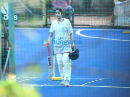 Photos: Janhvi Kapoor snapped during cricket training for Mr. And Mrs. Mahi in Juhu
