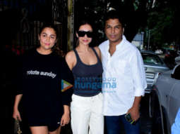 Photos: Malaika Arora, Amrita Arora and Vikram Phadnis spotted at their mom’s house in Bandra