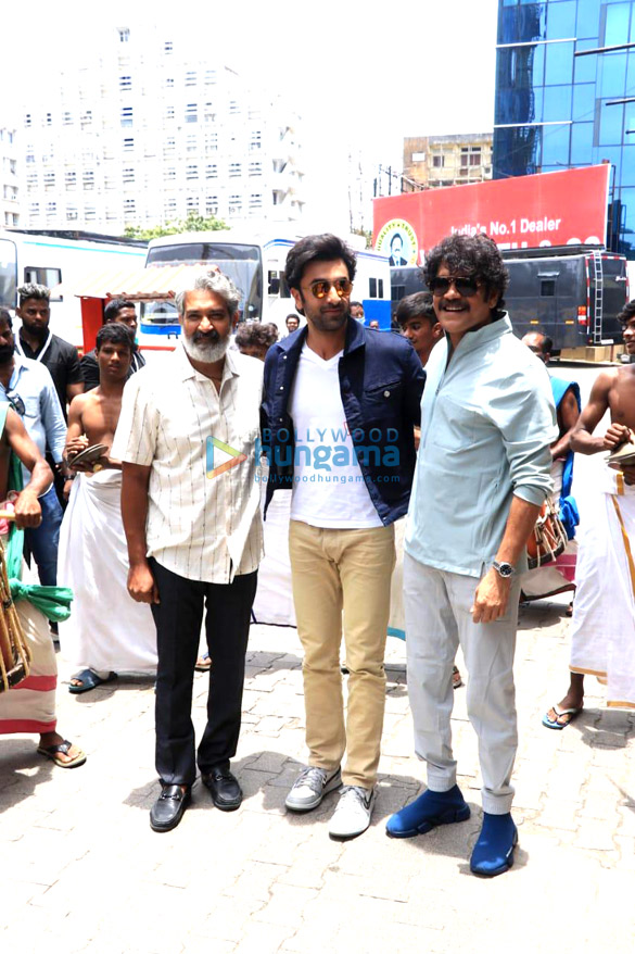 photos ranbir kapoor nagarjuna and s s rajamouli snapped at brahmastra part one shiva promotions in chennai 4