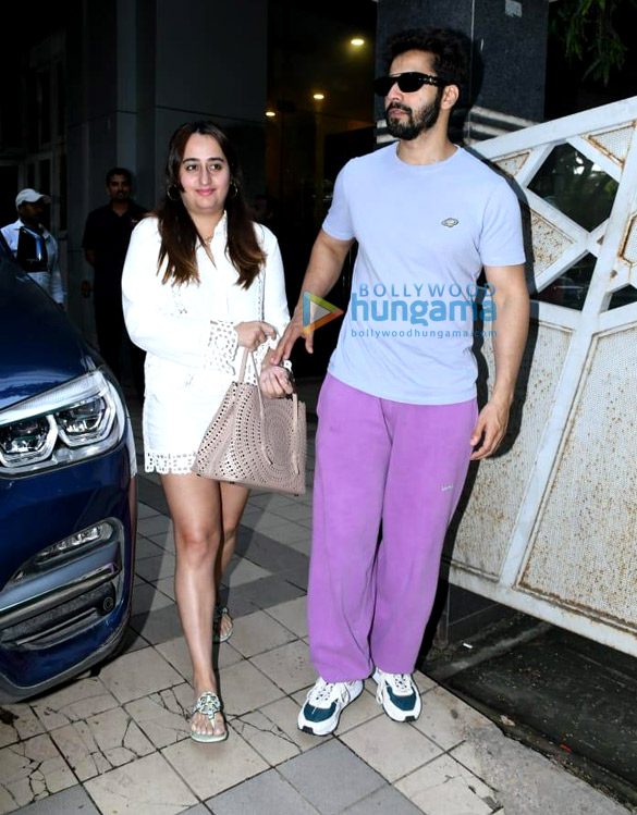 Photos: Varun Dhawan snapped with wife Natasha Dalal in Juhu