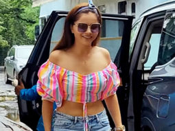 Rubina Dilaik spotted in the city as she poses for paps