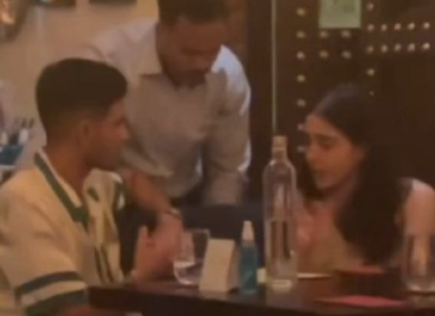 Sara Ali Khan and cricketer Shubman Gill spark dating rumours after seen dining at a Mumbai restaurant, watch video