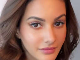 Shimmery eyeshadow with metallic outfit is the perfect combination for Amyra Dastur