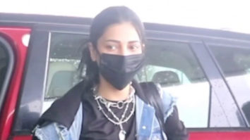 Shruti Hasan spotted at the airport in denim jacket