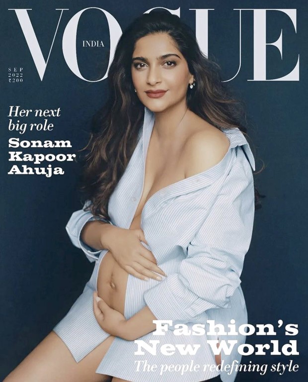 Sonam Kapoor Ahuja features cover of Vogue India, poses with unbuttoned shirt & flaunts baby bump