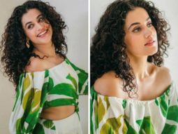 Taapsee Pannu doubles up on her glam in Rs. 18K tropical knot midi dress for Do Baara promotions