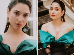 Tamannaah Bhatia makes Indian Film Festival of Melbourne a glamorous affair in black & green off-shoulder midi dress worth Rs. 1 Lakh