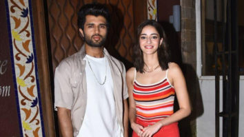 Vijay Deverakonda and Ananya Panday poses for paps post dinner