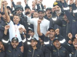 Salman Khan meets the Navy force at INS, Visakhapatnam; spends day with the soldiers