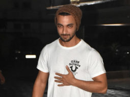 Aayush Sharma smiles for paps in white tshirt and beanie