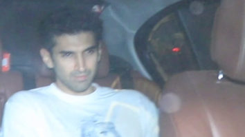 Aditya Roy Kapur waves at paps as he gets clicked for Ranbir’s party