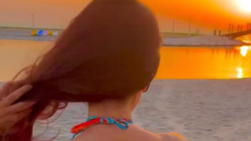 Ameesha Patel enjoys the sunny weather by the beach