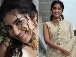 Anupama Parameswaran sends her best wishes for Onam dressed in a white and gold saree