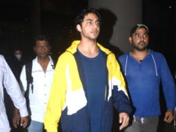 Aryan Khan snapped at the airport donning a yellow jacket