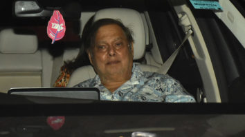 David Dhawan waves at paps at Chunky Pandey’s party