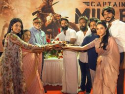 Dhanush and Priyanka Mohan grace the launch of Captain Miller; attend the Pooja before kicking off shoot schedule