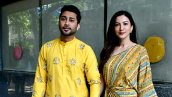 Gauahar Khan and Zaid Darbar snapped in twinning yellow outfits