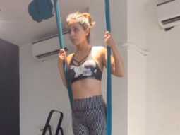 Hina Khan nails ariel yoga with ease!