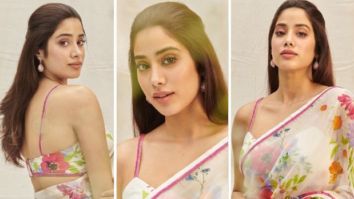 Janhvi Kapoor looks drop-dead gorgeous in white floral chiffon saree worth Rs.21K