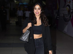 Janhvi Kapoor smiles widely as she poses for paps