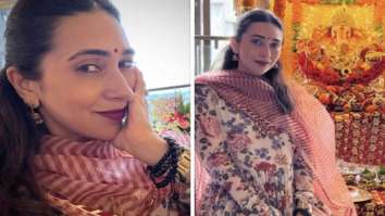 Karisma Kapoor drops pictures from Ganesh Chaturthi celebrations dressed in a floral print traditional outfit