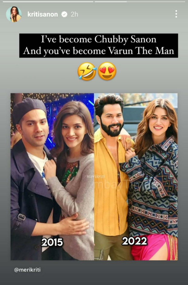 Kriti Sanon shares then and now photos with Bhediya co-star Varun Dhawan; calls herself ‘chubby Sanon’ Kriti Sanon shares then and now photos with Bhediya co-star Varun Dhawan calls herself ‘chubby Sanon’