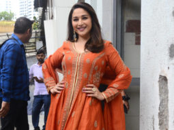 Madhuri Dixit makes us swoon as she looks beautiful in orange outfit