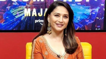 Madhuri Dixit snapped in traditional orange salwar