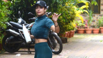 Malaika Arora greets paps as she gets snapped outside the gym