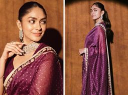 Mrunal Thakur shows the regal Indian route in violet banarsi silk saree worth Rs. 21K