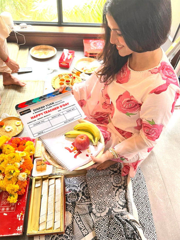 Nimrat Kaur begins shoot for her upcoming film Happy Teacher's Day, see mahurat puja pictures