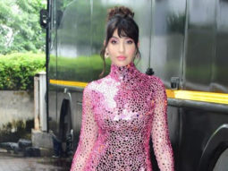 Nora Fatehi looks elegant in pink mirrored gown