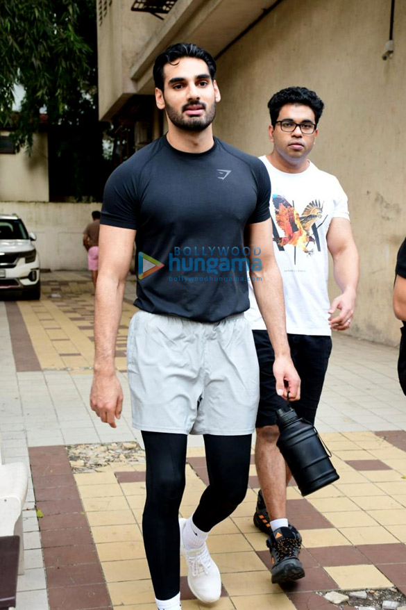 Photos: Ahaan Shetty snapped outside the gym in Bandra