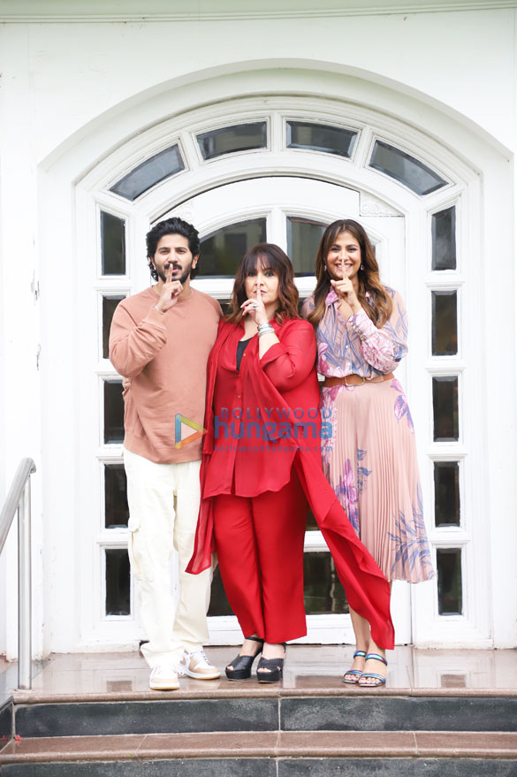 Photos: Dulquer Salmaan, Pooja Bhatt and Shreya Dhanwanthary promote Chup at Taj Lands End in Bandra