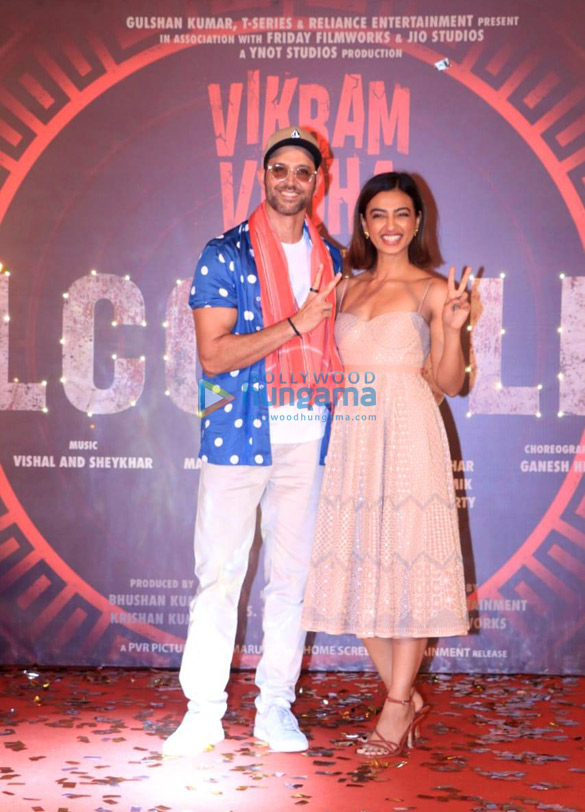 Photos: Hrithik Roshan, Radhika Apte and others attend the song launch of ‘Alcoholia’ from their film Vikram Vedha
