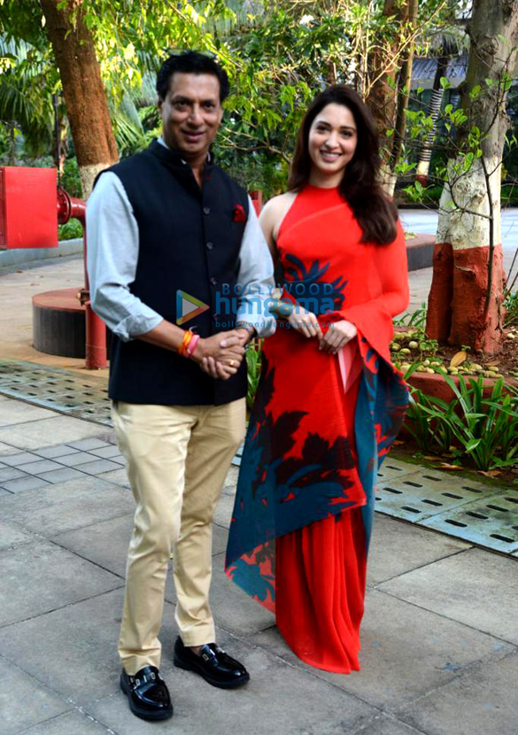 Photos: Madhur Bhandarkar and Tamannaah Bhatia snapped at special screening of Babli Bouncer at Film Division Auditorium in Mumbai