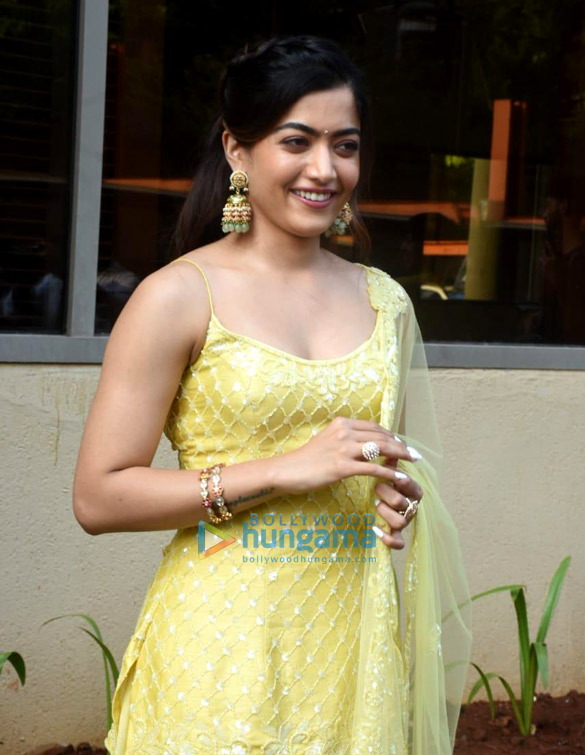 Photos: Rashmika Mandanna spotted during Goodbye promotions at JW Marriott in Juhu Photos: Rashmika Mandanna spotted during Goodbye promotions at JW Marriott in Juhu