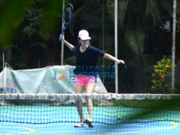 Photos: Rhea Chakraborty and Shibani Dandekar snapped playing Tennis